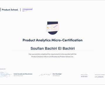 Product Analytics Micro-Certification